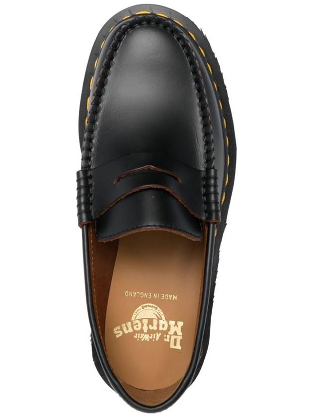 Fenton Becks Yellow Stitch Quillon Leather Loafers Black - DR. MARTENS - BALAAN 5