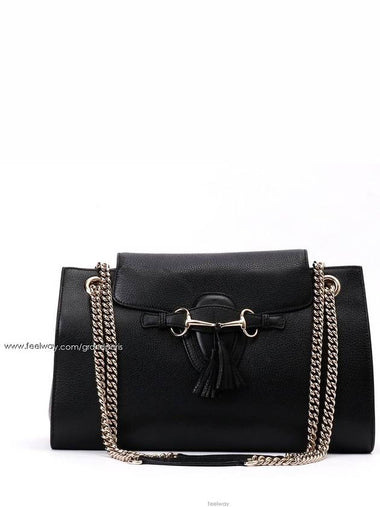 Black leather Emily shoulder 62929 - GUCCI - BALAAN 1