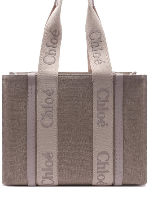 Woody Medium Tote Bag Wild Grey - CHLOE - BALAAN 3