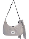 RIBBON CRESCENT CROSS BAG GRAY - MACNI - BALAAN 1