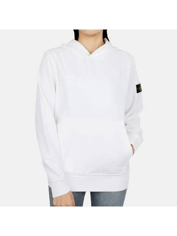 Stone Kids Waffen Patch Hood Sweatshirt White 761661640 V0001 14A - STONE ISLAND - BALAAN 1