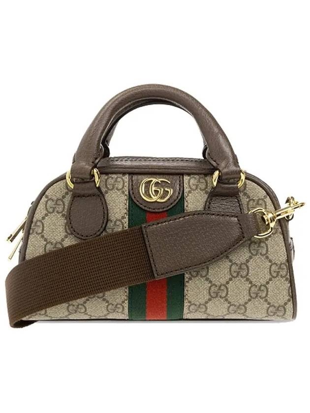 Ophidia Mini GG Top Handle Tote Bag Brown Beige - GUCCI - BALAAN 3