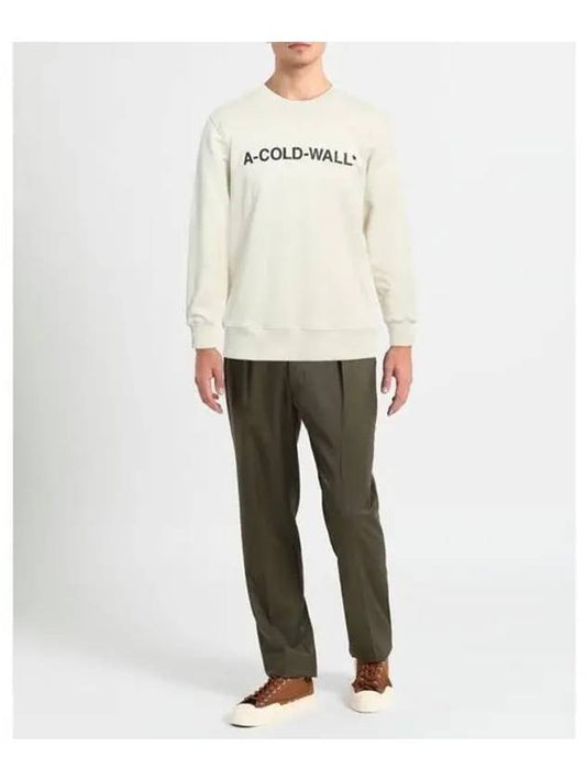 A COLD WALL Men s Ivory Essential Logo Sweatshirt AC221MMT300I - A-COLD-WALL - BALAAN 2