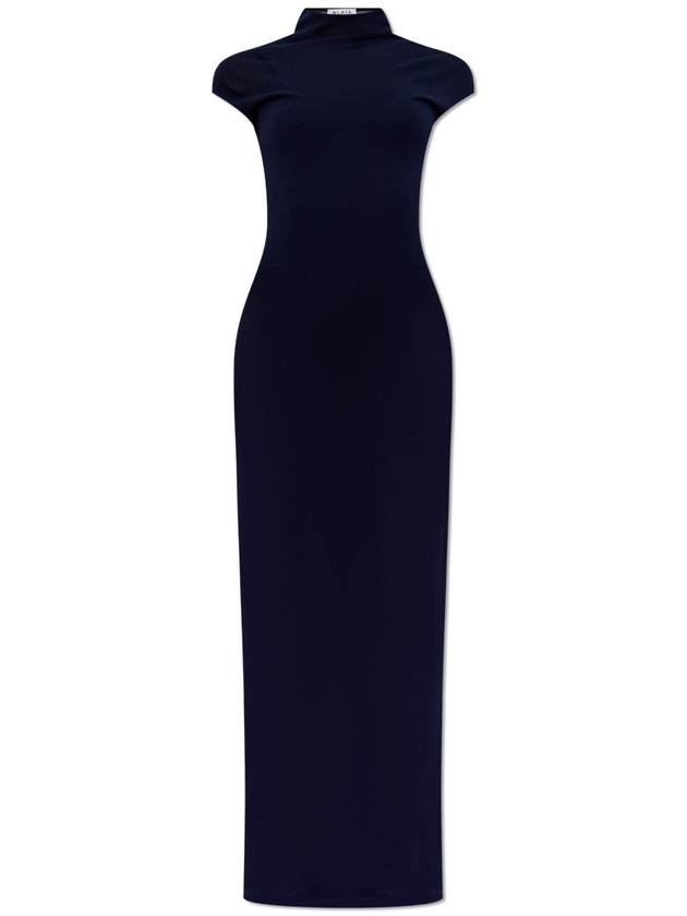 Alaïa Cashmere Dress, Women's, Navy Blue - ALAIA - BALAAN 1