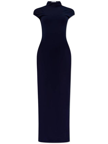 Alaïa Cashmere Dress, Women's, Navy Blue - ALAIA - BALAAN 1