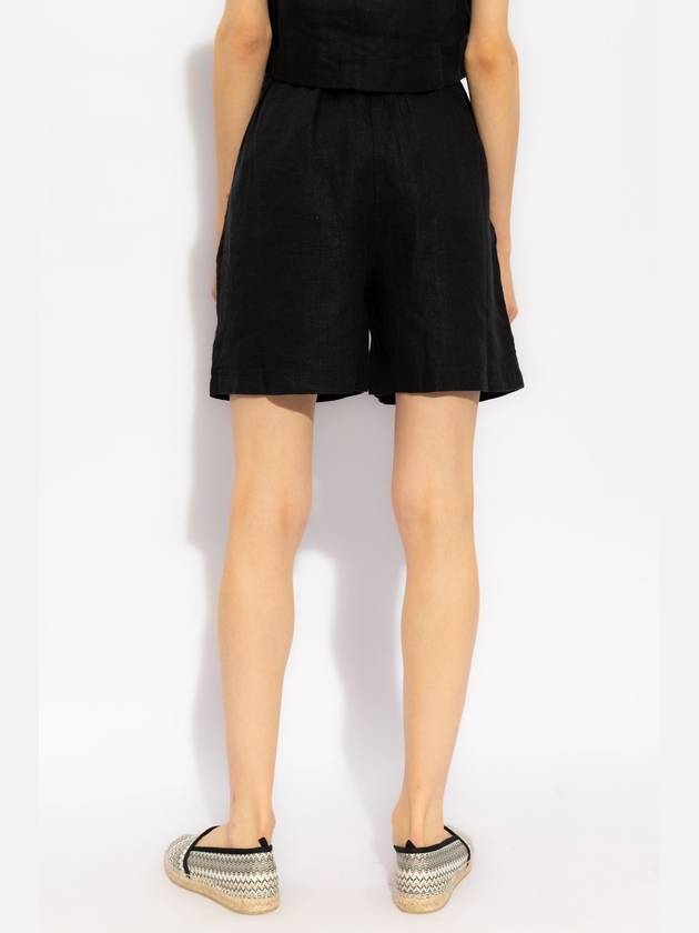 Posse ‘Marchello’ Linen Shorts , Women's, Black - POSSE - BALAAN 4