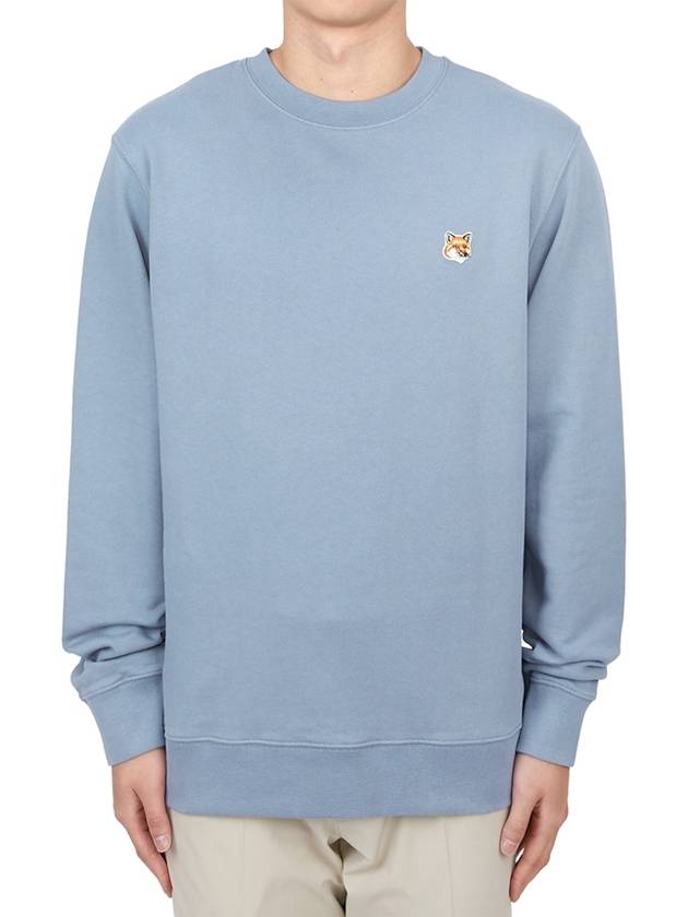 Fox Head Patch Regular Sweatshirt Blue - MAISON KITSUNE - BALAAN 2