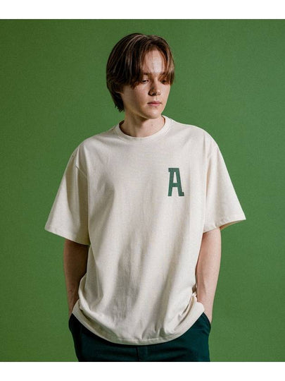 A logo short sleeve t-shirt cream - ALEX&AIDEN - BALAAN 2