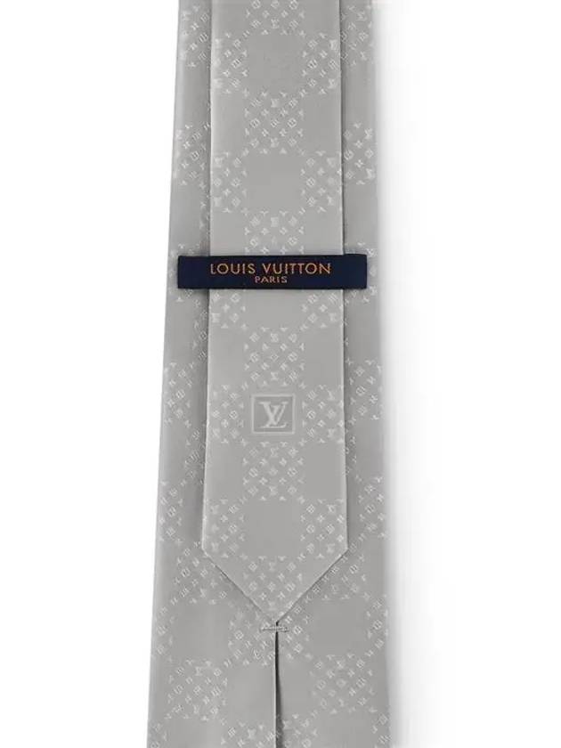 Men's Monogram Damier Tie Grey - LOUIS VUITTON - BALAAN 4