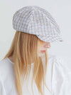 Simple Newsboy Cap Summer Tweed Check - BROWN HAT - BALAAN 2