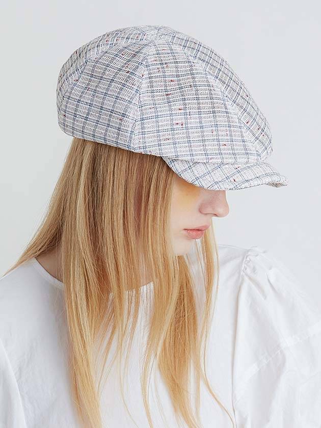 Simple Newsboy Cap Summer Tweed Check - BROWN HAT - BALAAN 2