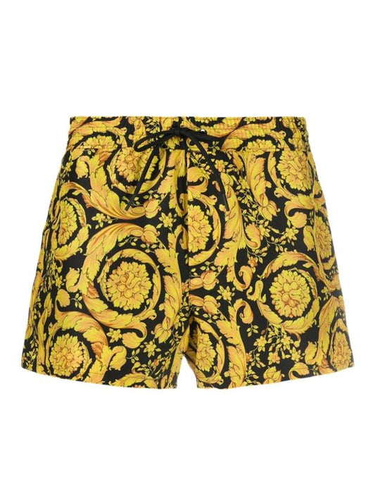 Barocco Print Swim Shorts Yellow - VERSACE - BALAAN 2
