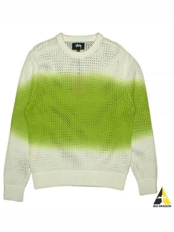 117105 BRIGHT GREEN Pigment Dye Loose GAUGE Sweater - STUSSY - BALAAN 1