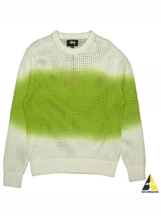 117105 BRIGHT GREEN Pigment Dye Loose GAUGE Sweater - STUSSY - BALAAN 1