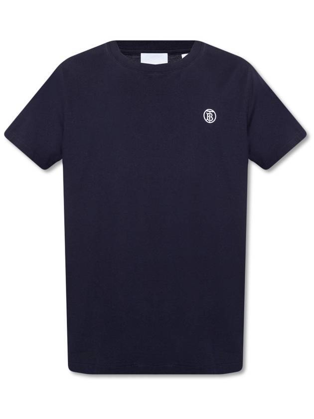 TB Embroidered Short Sleeve T-shirt Navy - BURBERRY - BALAAN 1