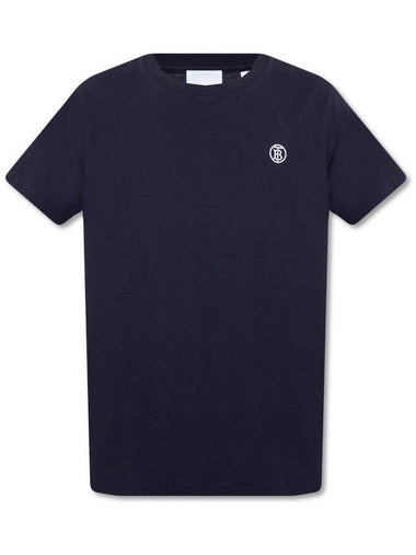 TB Embroidered Short Sleeve T-shirt Navy - BURBERRY - BALAAN 1