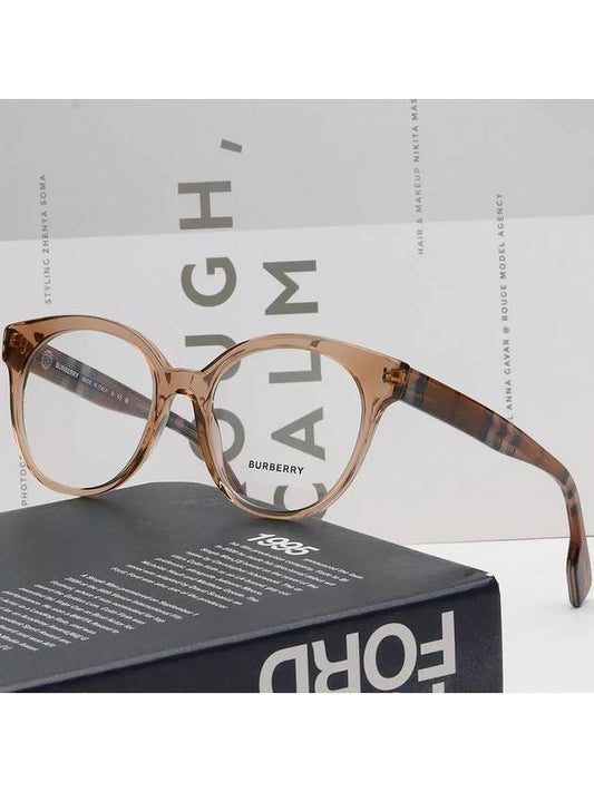 Glasses frame BE2356 3992 round transparent horn rim brown JACQUELINE - BURBERRY - BALAAN 2