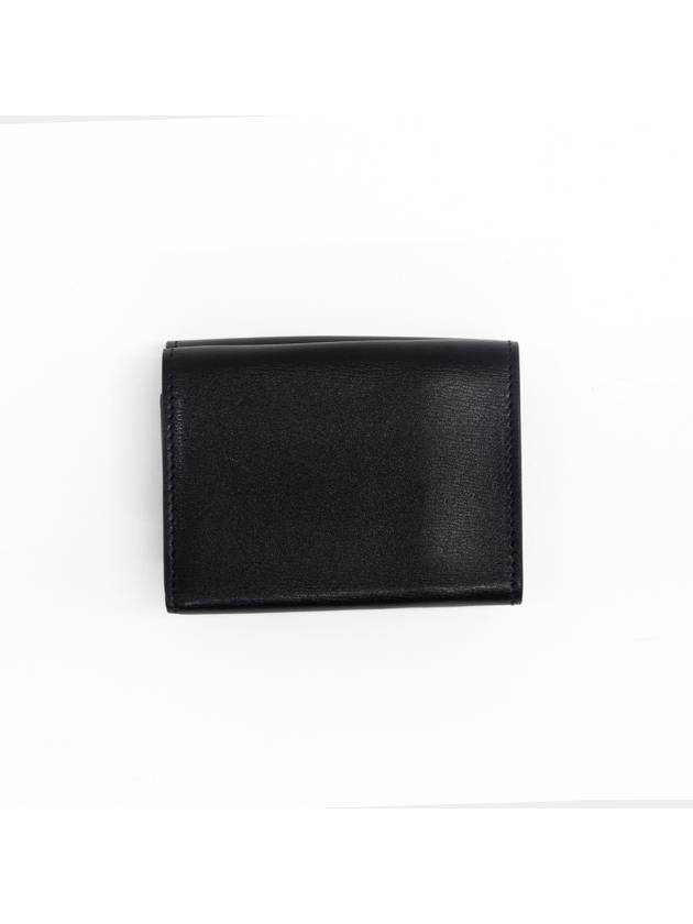 Logo Tri-Fold Half Wallet Black - FENDI - BALAAN 8