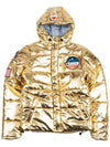 Metallic puffer men s hooded jacket gold V3291 549871 381 - CHAMPION - BALAAN 3