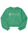 Cropped Logo Cotton Sweatshirt Green - SPORTY & RICH - BALAAN 1