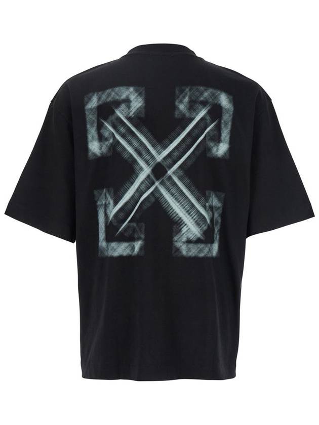 'Vibe Arrow' Black T-Shirt With Maxi Logo Printed On The Back In Cotton Man - OFF WHITE - BALAAN 2