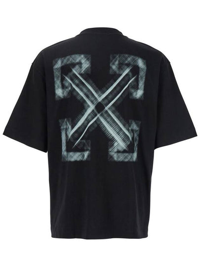 'Vibe Arrow' Black T-Shirt With Maxi Logo Printed On The Back In Cotton Man - OFF WHITE - BALAAN 2