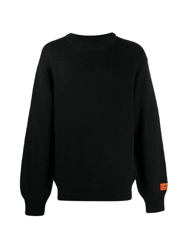 Print Crew Neck Sweatshirt Black - HERON PRESTON - BALAAN 1