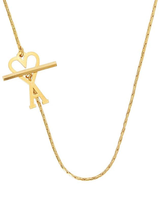 Heart Logo Chain Metal Necklace Gold - AMI - BALAAN 2