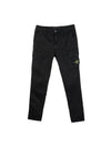 Waffen Patch Cargo Straight Pants Black - STONE ISLAND - BALAAN 1