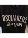 Men's Ceresio 9 Logo Short Sleeve T-Shirt Black - DSQUARED2 - BALAAN 4