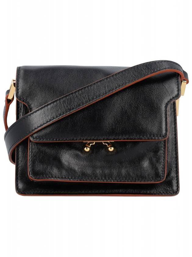 Trunk Soft Mini Shoulder Bag Black - MARNI - BALAAN 1