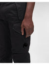 Men's Lens Wappen Stretch Cargo Pants Black - CP COMPANY - BALAAN.