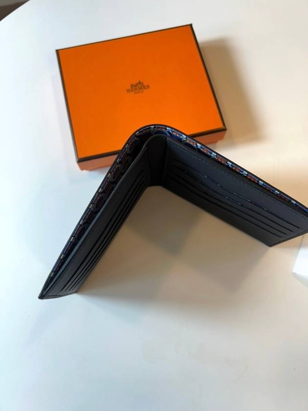 Citizen Twill Compact Half Wallet Blue Indigo - HERMES - BALAAN 8