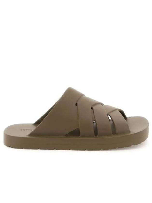 Flintston Intrecciato Matte Rubber Sandals Solid - BOTTEGA VENETA - BALAAN 2