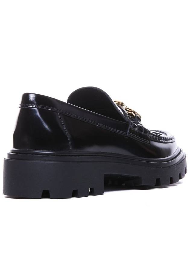 Leather Fringe Loafers Black - TOD'S - BALAAN 3