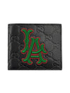 MLB LA Angels Cima Leather Half Wallet Black - GUCCI - BALAAN 1