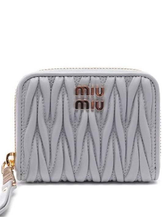 Women s Matelasse Zipper Card Wallet 5MM268 2FPP F0164 24F - MIU MIU - BALAAN 1