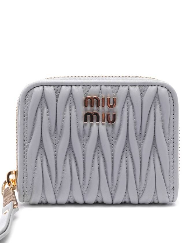 Matelasse Nappa Leather Coin Wallet Grey - MIU MIU - BALAAN 3