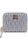 Matelasse Nappa Leather Coin Wallet Grey - MIU MIU - BALAAN 2