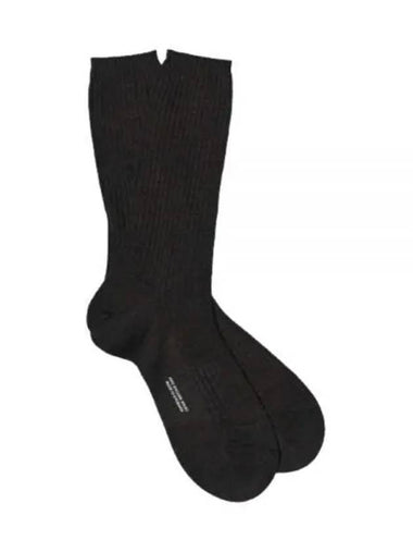 24 FULL RIB SOCK DARK BROWN MEAC0457S24EYY DKB socks - MARGARET HOWELL - BALAAN 1