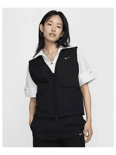 Sportswear Essentials Women s Loose Woven Cargo Vest Black White FV6311 010 698912 - NIKE - BALAAN 1