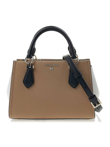 Women's Marilyn Tote Bag Camel Black - MICHAEL KORS - BALAAN 1