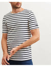 Levant Modern Striped Short Sleeve T-Shirt Black - SAINT JAMES - BALAAN 3