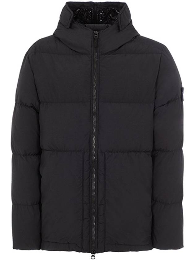 Naslan Light Watro Down Hooded Padding Black - STONE ISLAND - BALAAN 2