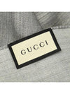 GG Jacquard Pattern Two-Tone Wool Silk Muffle Grey - GUCCI - BALAAN 4