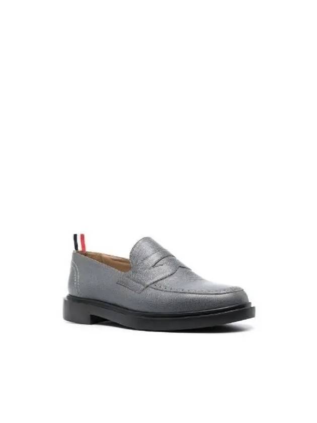 Classic Leather Penny Loafers Grey - THOM BROWNE - BALAAN 3