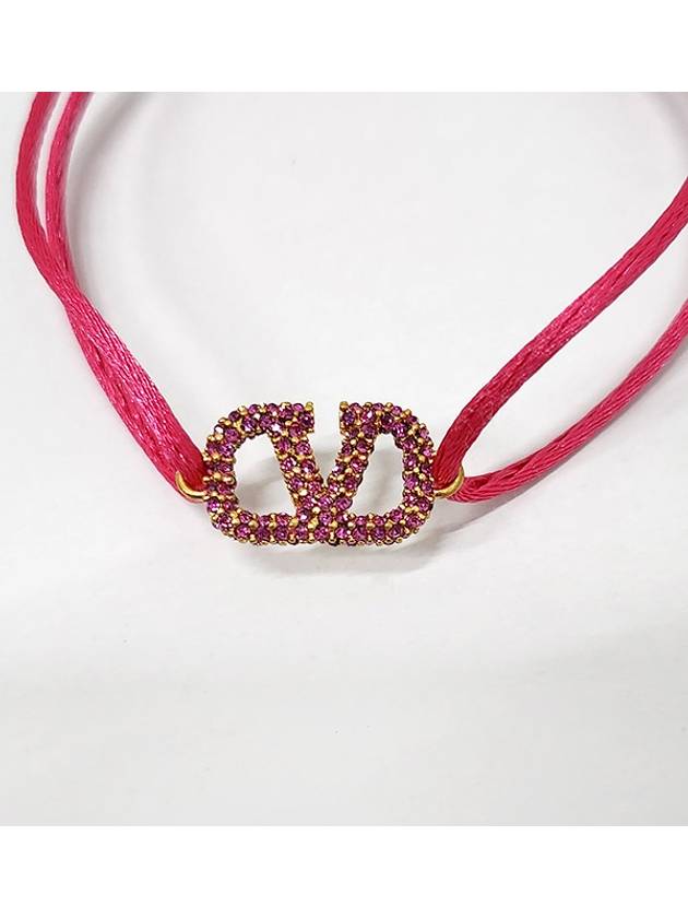 V Logo Garavani Bracelet Pink - VALENTINO - BALAAN 5