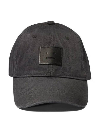 Leather Face Patch Ball Cap Grey - ACNE STUDIOS - BALAAN 2