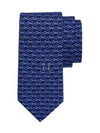 Tiger Print Silk Tie Navy - SALVATORE FERRAGAMO - BALAAN 2