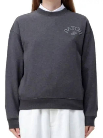 Embroidered Logo Cotton Sweatshirt Grey - PATOU - BALAAN 2